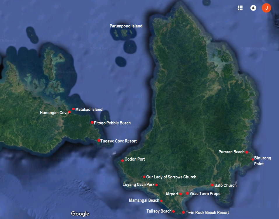 Virac Catanduanes Tourist Spot Locations.png