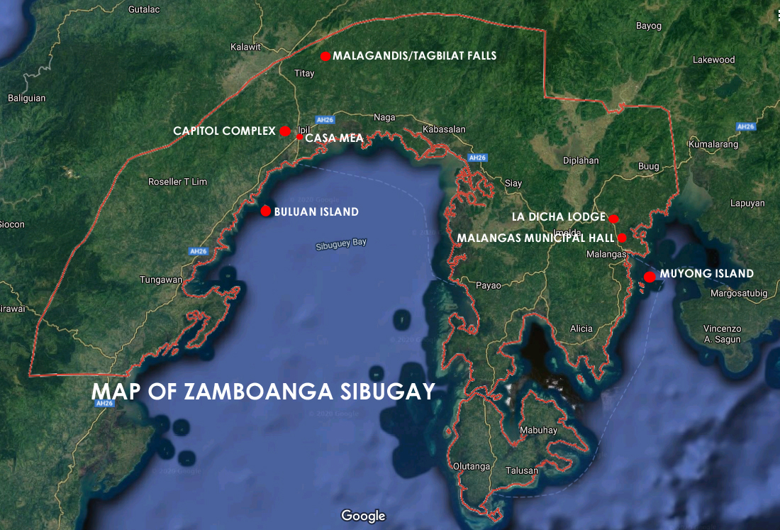 Map of Zamboanga Sibugay